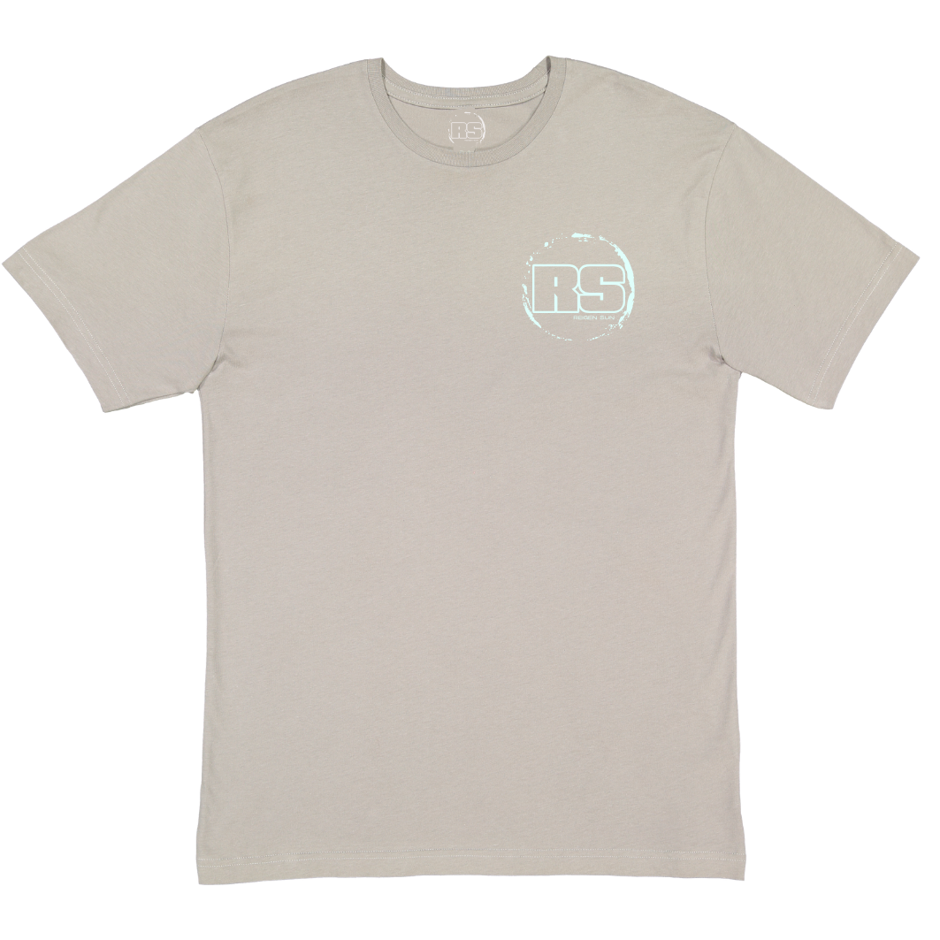 KIDS RS LOGO TEE- TITANIUM // OCEAN BLUE