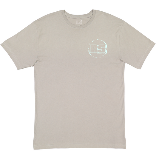 KIDS RS LOGO TEE- TITANIUM // OCEAN BLUE