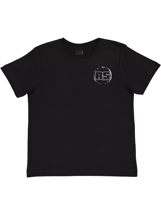 KIDS RS LOGO TEE- BLACK // LIGHT GREY