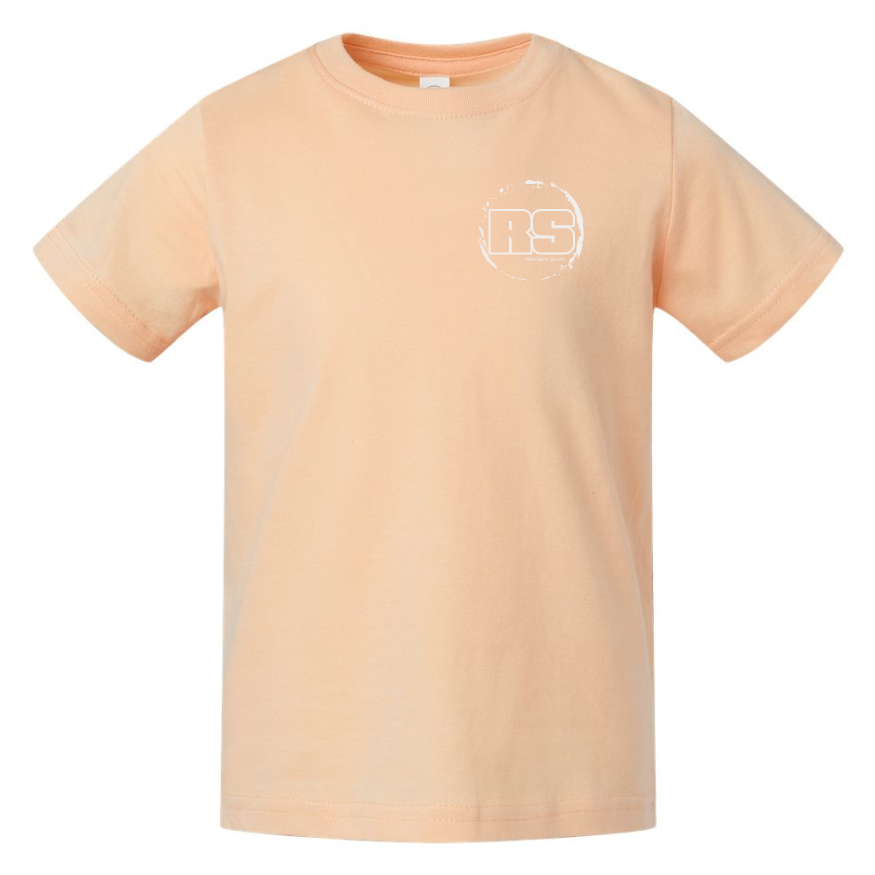 KIDS RS LOGO TEE- PEACHIN // LIGHT GREY