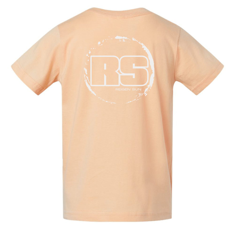 KIDS RS LOGO TEE- PEACHIN // LIGHT GREY