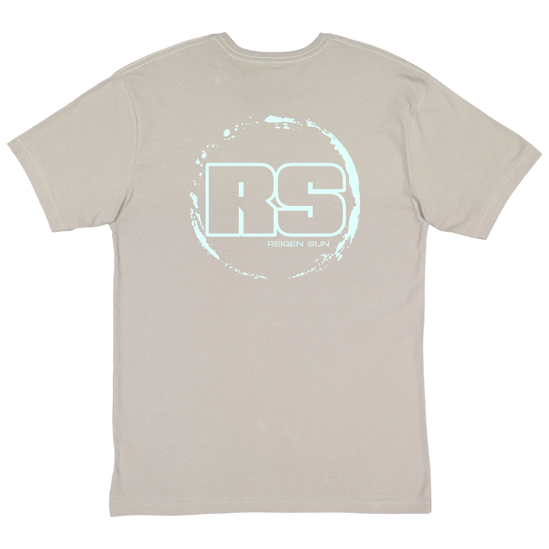 KIDS RS LOGO TEE- TITANIUM // OCEAN BLUE