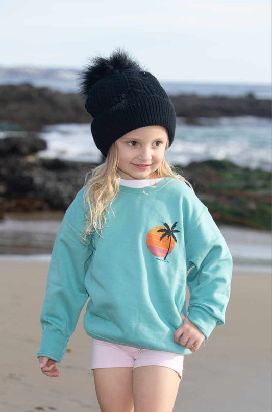 KIDS VINTAGE SUN CREW SWEATSHIRT- SALTWATER