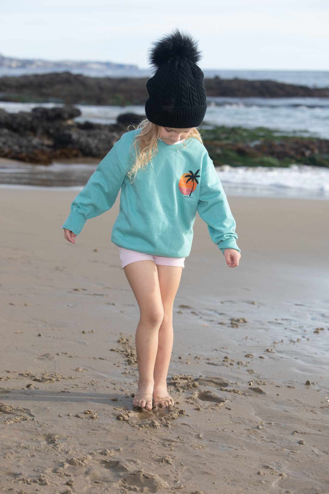 KIDS VINTAGE SUN CREW SWEATSHIRT- SALTWATER