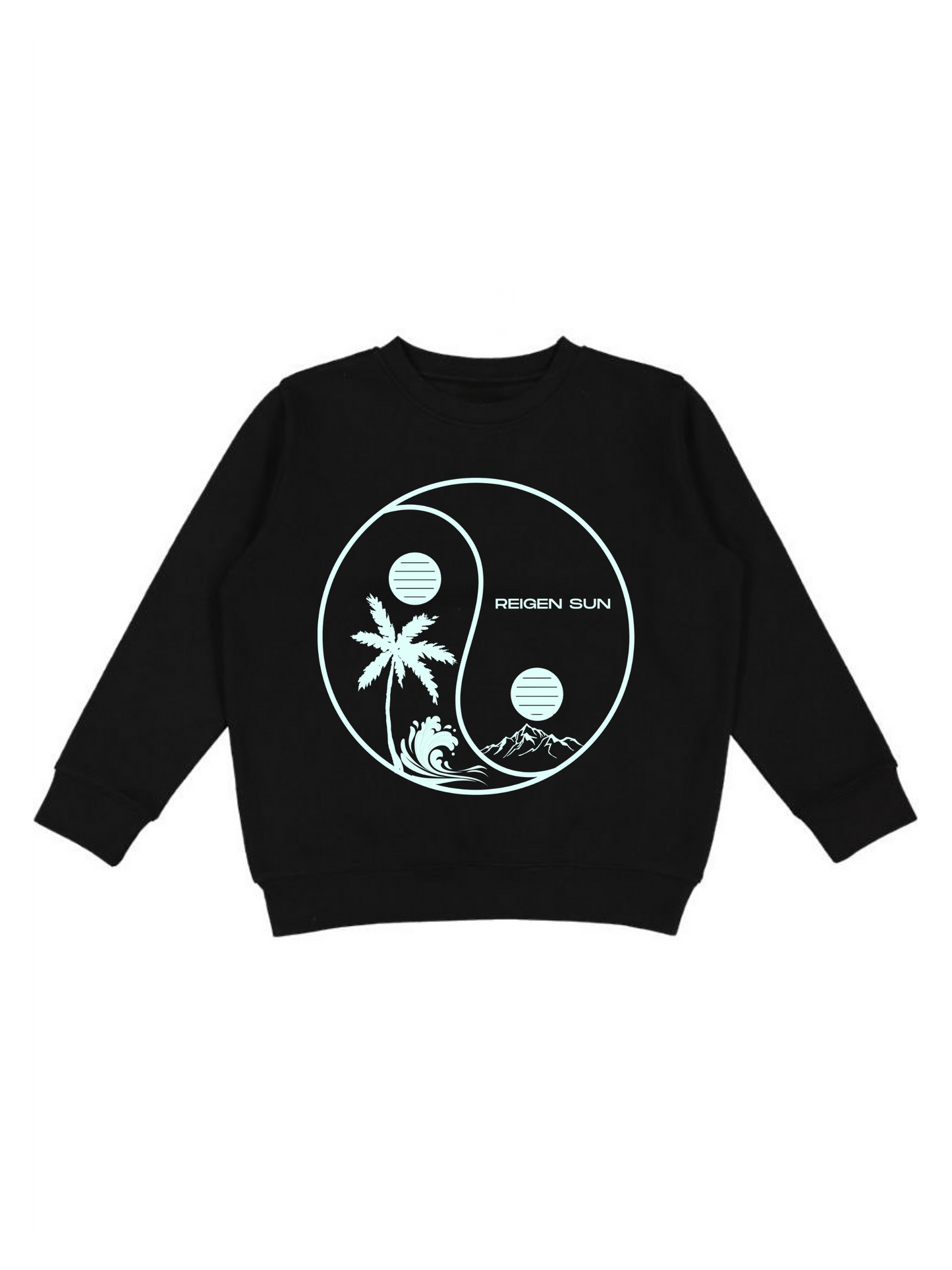 KIDS YINYANG PARADISE CREW- BLACK // OCEAN BLUE