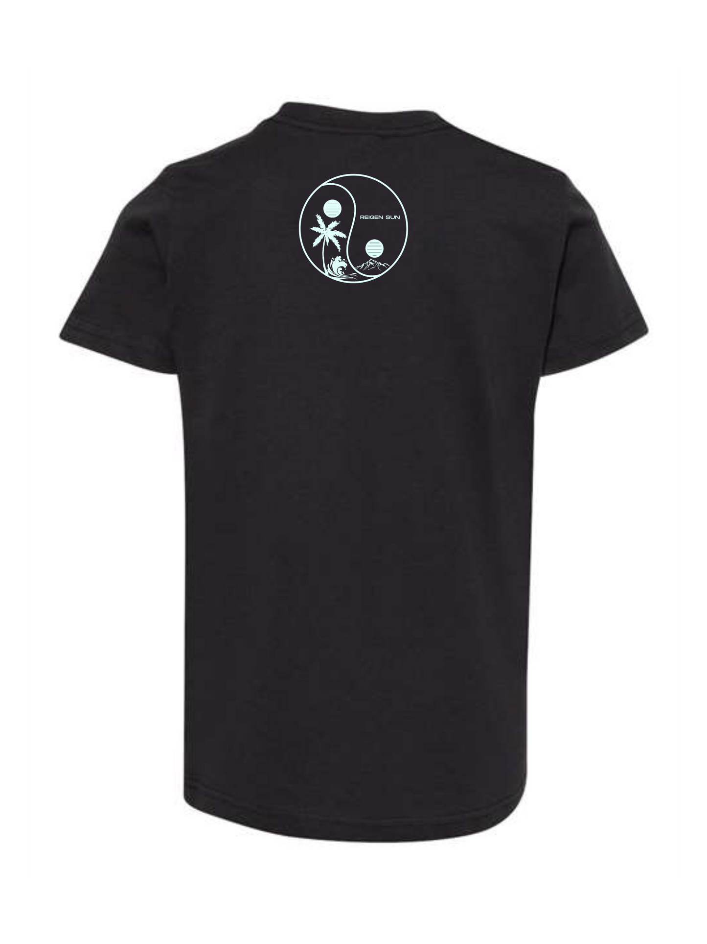 KIDS YINYANG PARADISE TEE- IN BLACK // OCEAN BLUE