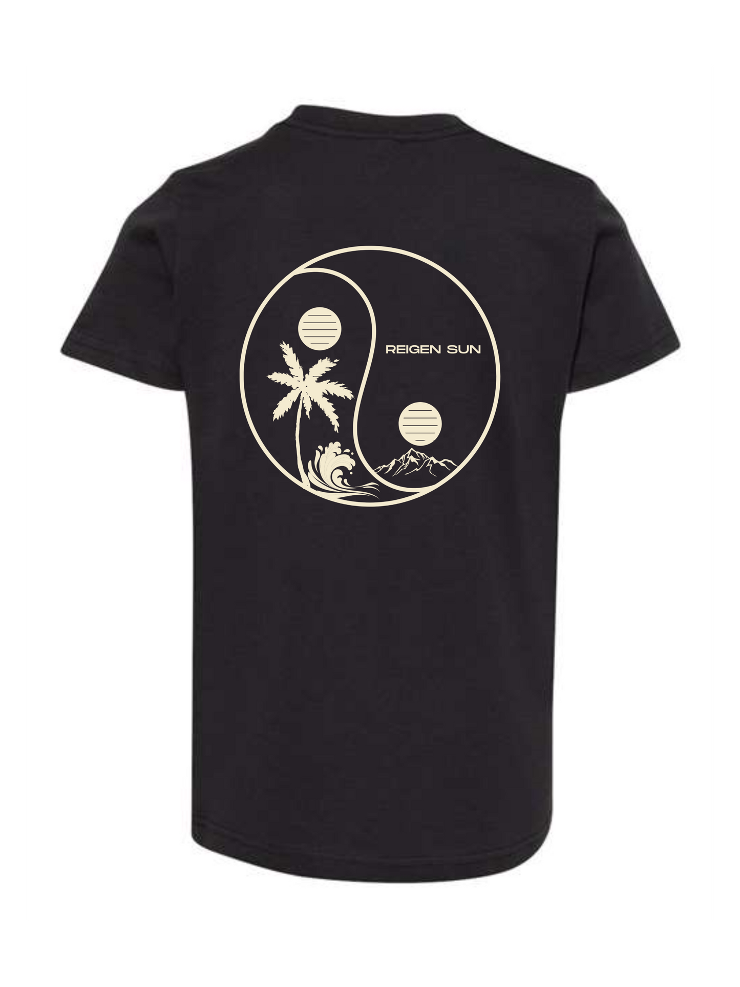 KIDS YINYANG PARADISE TEE- BLACK // CREAM