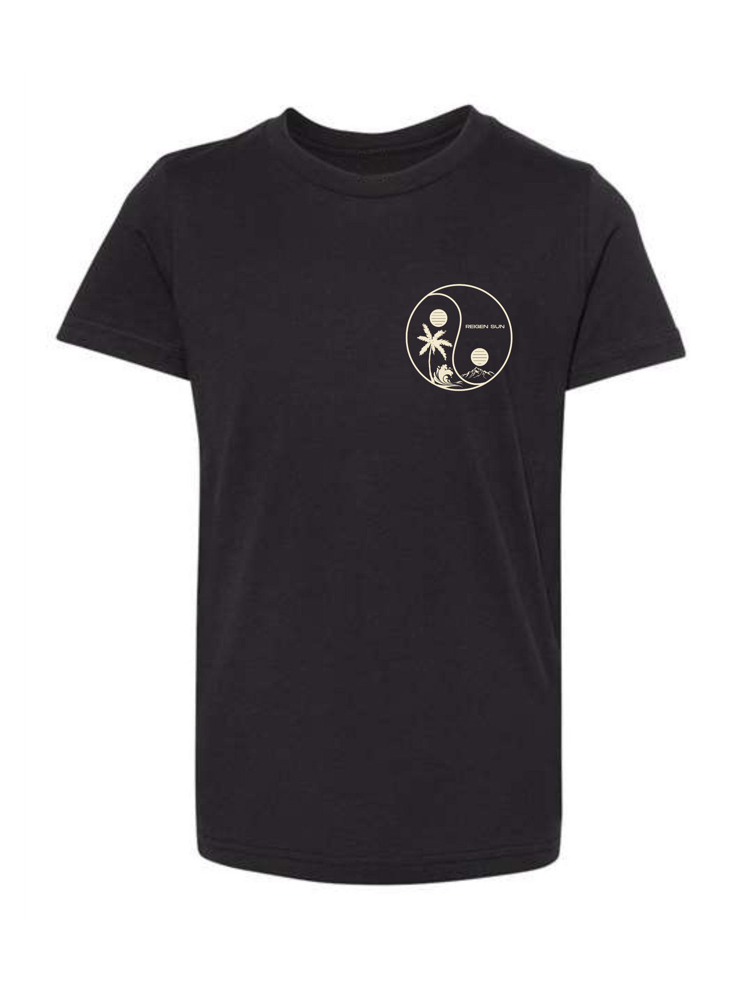 KIDS YINYANG PARADISE TEE- BLACK // CREAM