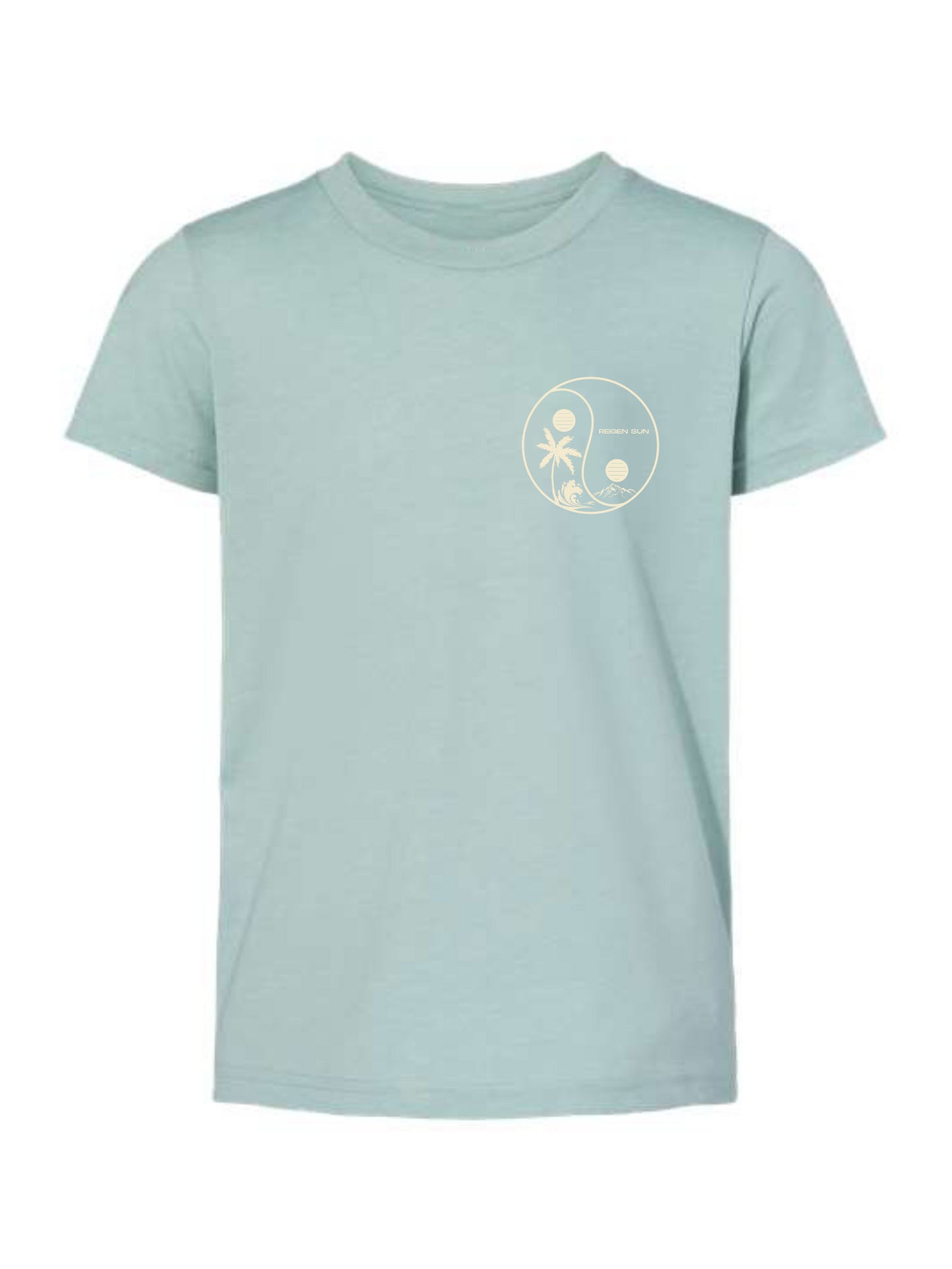 KIDS YINYANG PARADISE TEE- BLUE DUST // CREAM