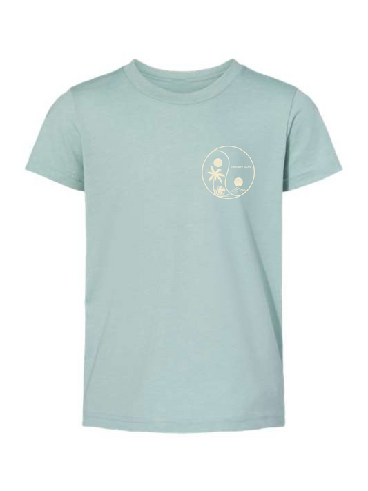 KIDS YINYANG PARADISE TEE- BLUE DUST // CREAM