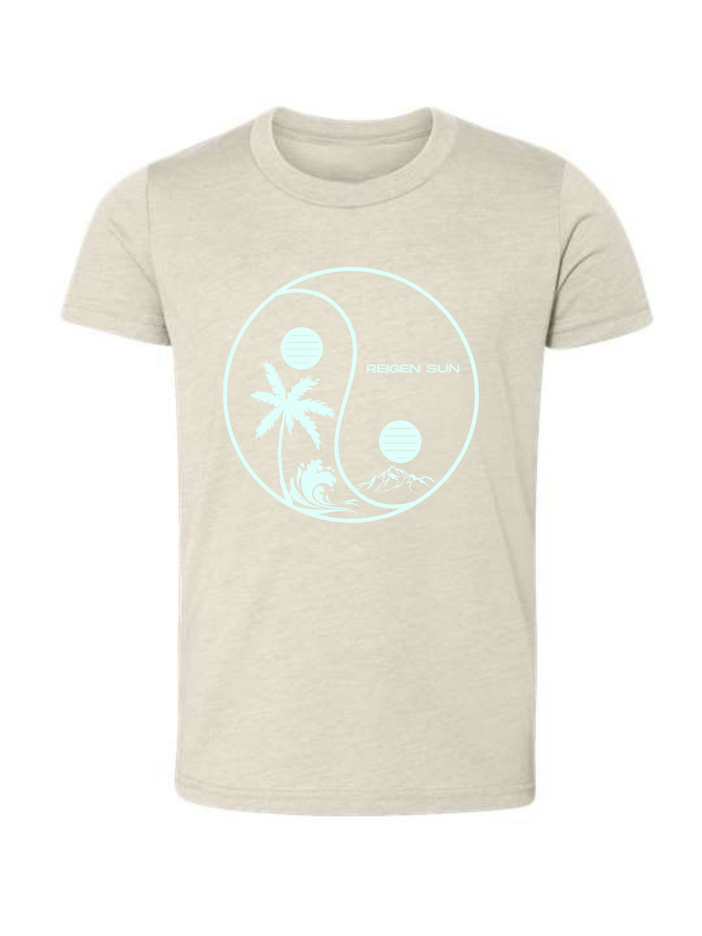 KIDS YINYANG PARADISE TEE- DUSTY // OCEAN BLUE