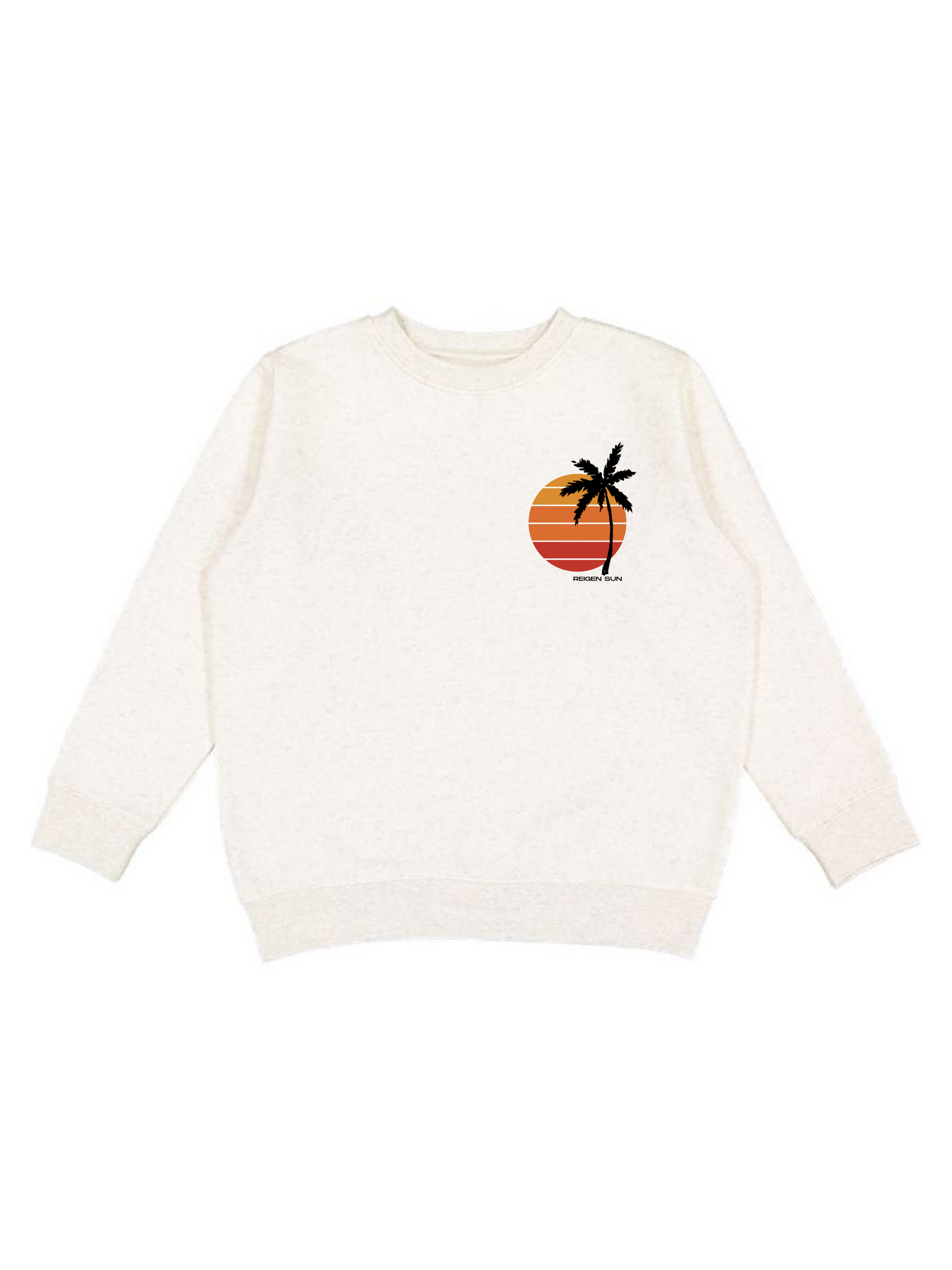 KIDS VINTAGE SUN CREW SWEATSHIRT- NATURAL HEATHER