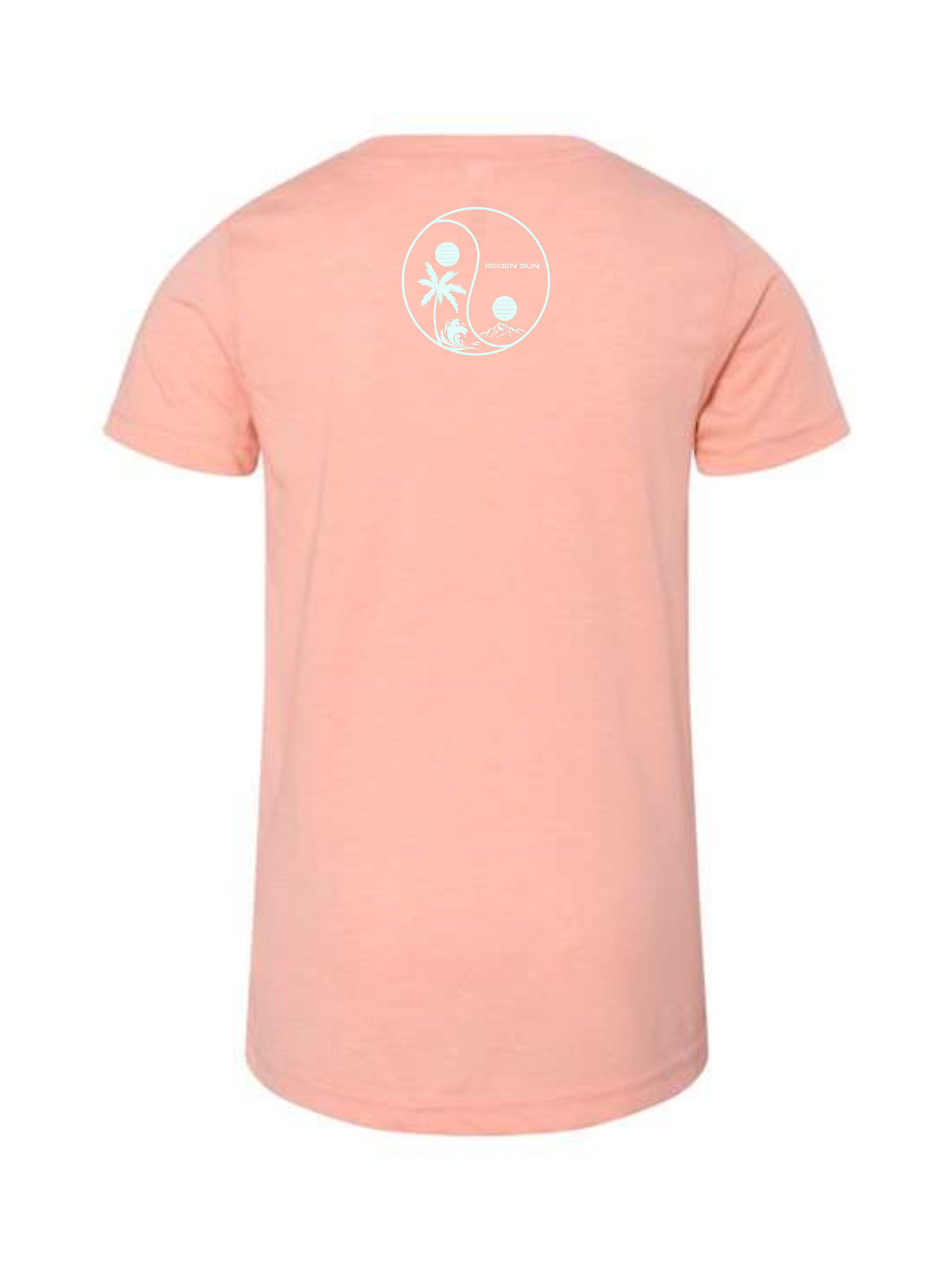 KIDS YINYANG PARADISE TEE- PEACHY // OCEAN BLUE