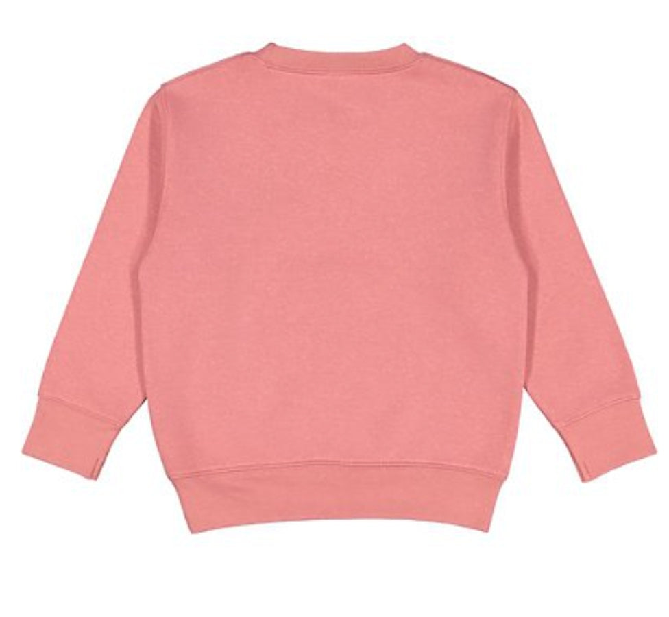 KIDS SUNSET PALMS CREW SWEATSHIRT- DUSTY MAUVE // CREAM