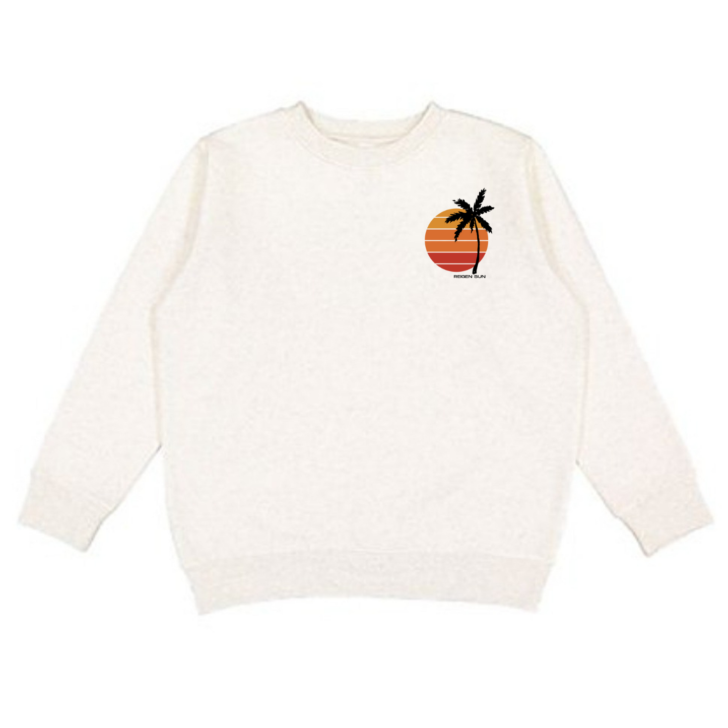 KIDS VINTAGE SUN CREW SWEATSHIRT- NATURAL HEATHER