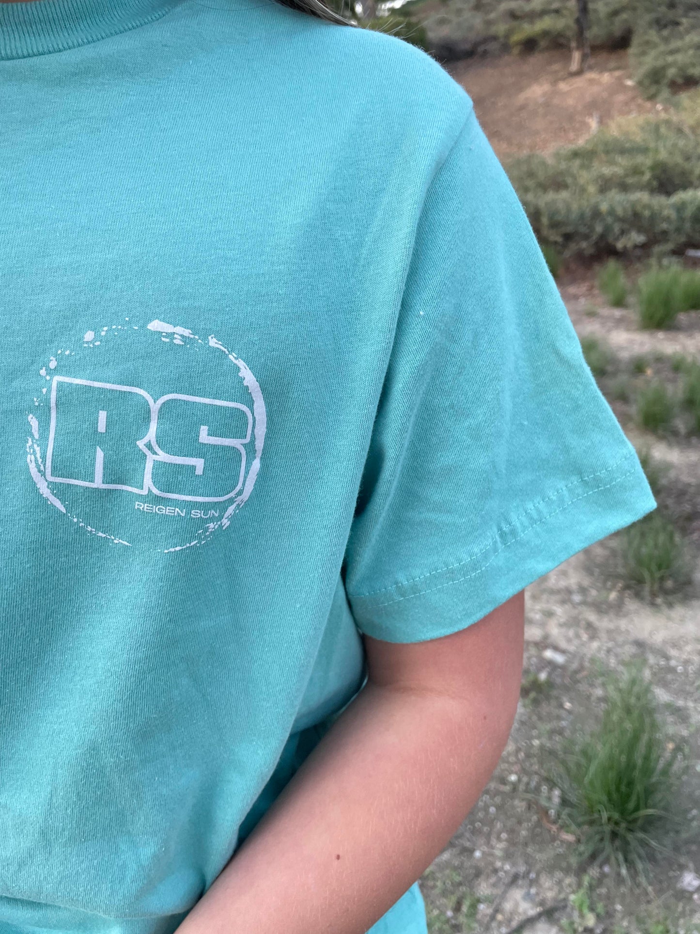 KIDS RS LOGO TEE- SALTWATER // LIGHT GREY